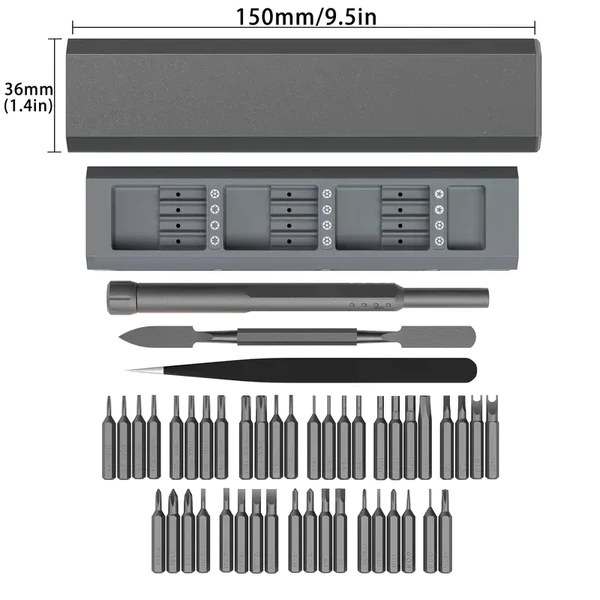 46-in-1 COMPACT PRECISION SCREWDRIVER SET WITH PUSH EJECT